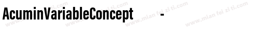 AcuminVariableConcept 下载字体转换